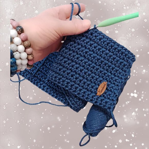 Versatile Lightweight Crochet Crossbody Bag – Ideal for Festivals & Outings - Picture 8 of 9